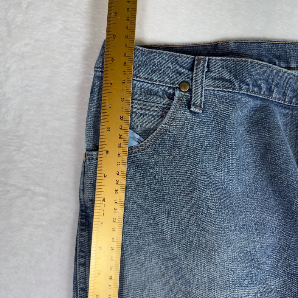 Wrangler Jeans Mens Blue Denim Western Cowboy Straight Leg Size 34x31 - Picture 4 of 8